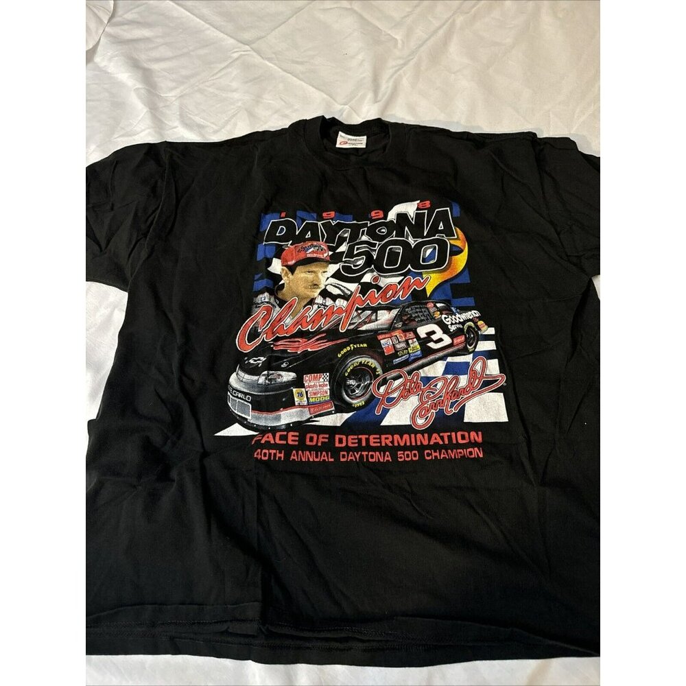 Vintage Dale Earnhardt Daytona 500 1998 Champion Determination TShirt 2XL E22